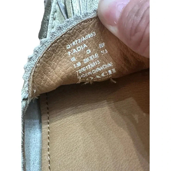 Coach Nadia Women's White Leather Slip On Tassel Loafers Size 7.5B - Picture 7 of 9